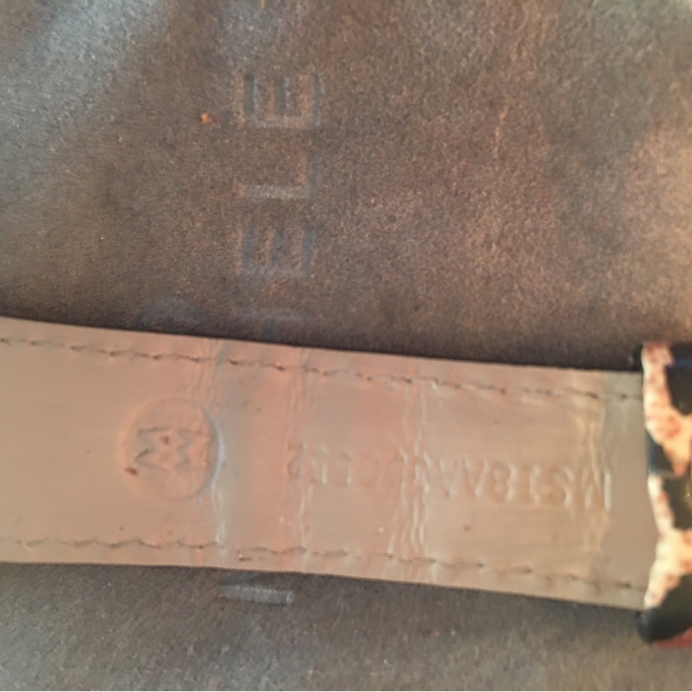 Michele Gold Plate with 1.6 C diamonds and Leopard Women's leathers band Watch - Picture 10 of 12
